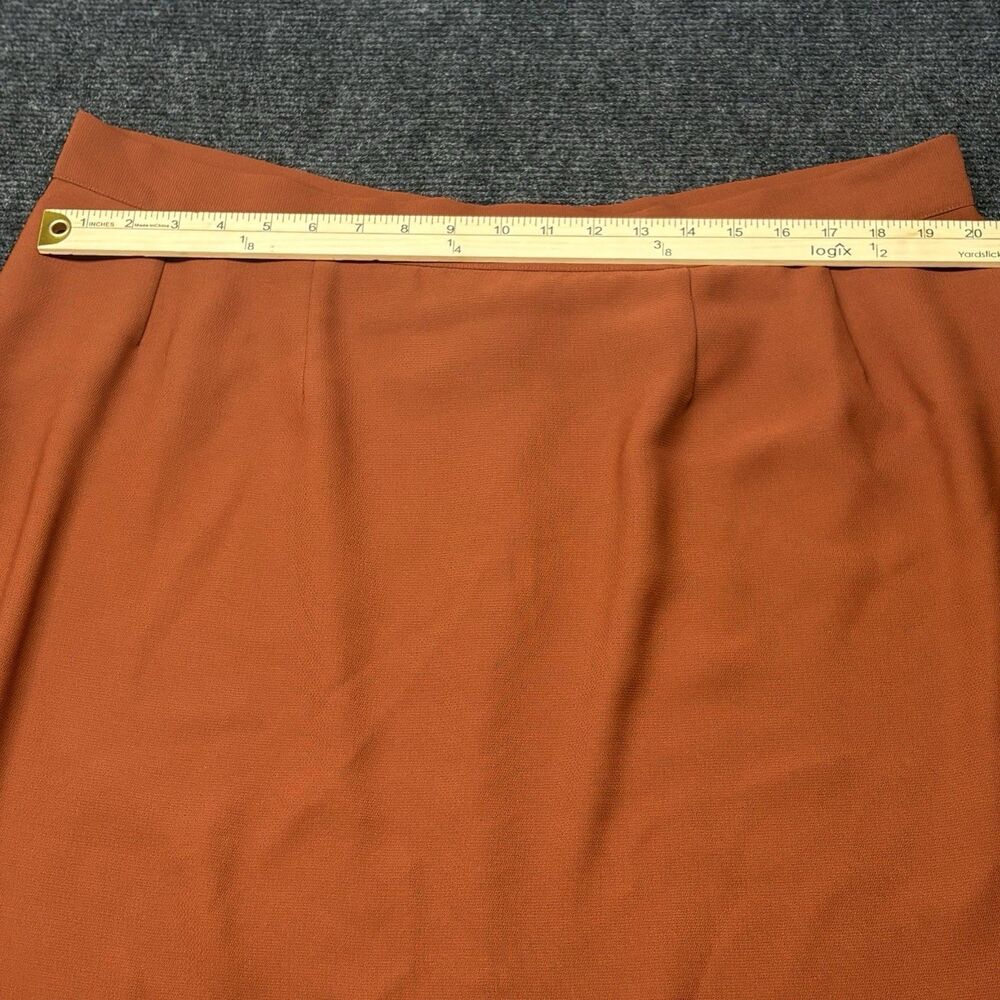 Ellen Figg Woman Skirt Plus Size 22W Burnt Orange Terracotta Straight Midi - Picture 3 of 9